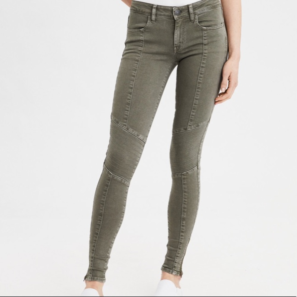 American eagle jegging-army green